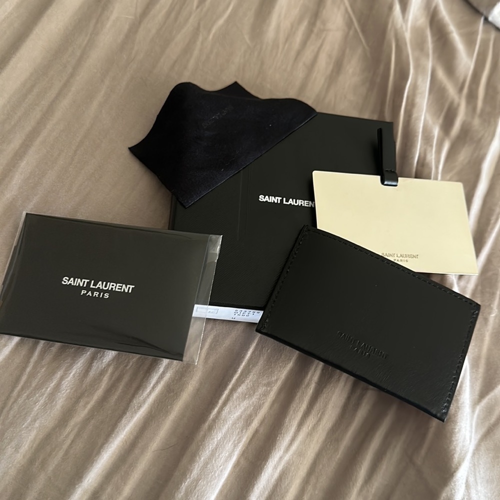 NWT 2019 YSL Gift - Leather Card Holder w/ Mirror